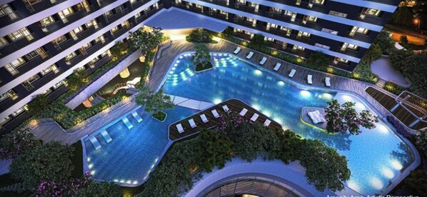 Apartamento, 1 habitación, piscina privada, vistas a la ciudad | Piscina | Una piscina al aire libre
