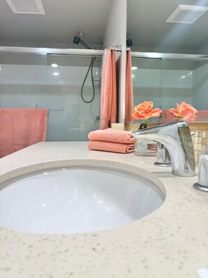 Secador de cabelo, toalhas de banho, sabonete, papel higiênico