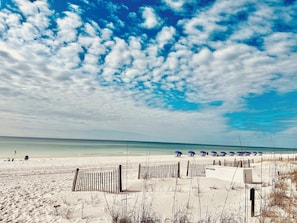 Beach nearby, sun-loungers
