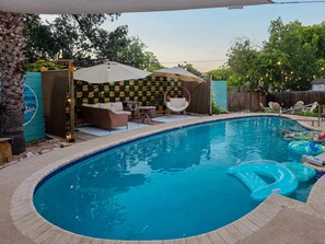 Outdoor pool, a heated pool