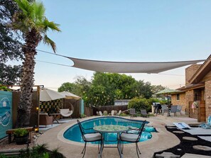 Piscine extérieure, piscine chauffée