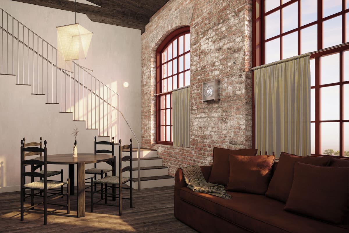 Loft Suite | Värdeförvaringsskåp på rummet och mörkläggningsgardiner