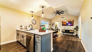 Microwave, oven, stovetop, dishwasher