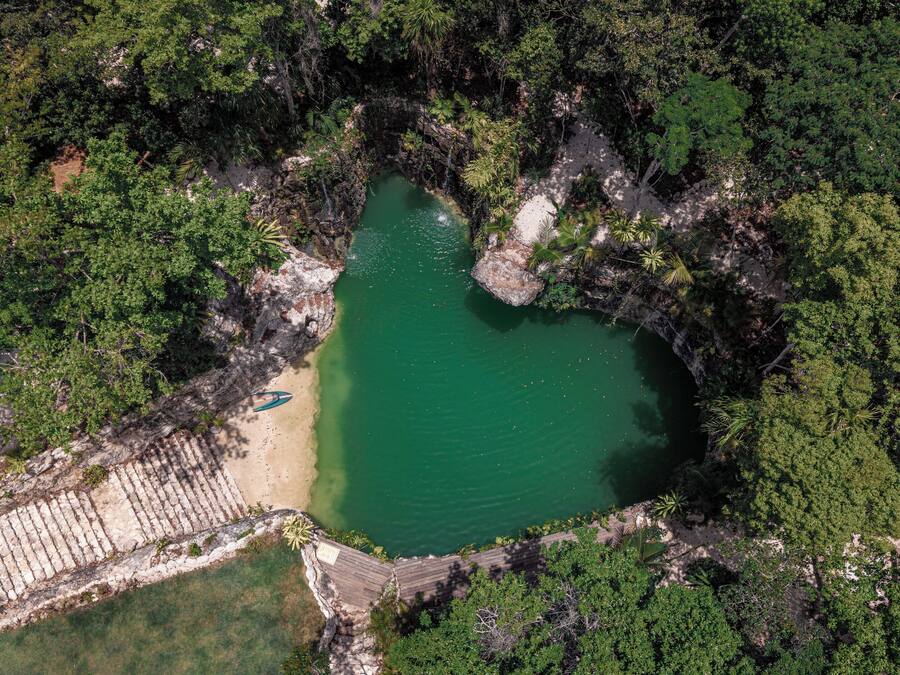 Outdoor banquet area