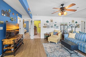 Condo, Multiple Beds, Balcony (LaTiBe Retreat) | Living area | 42-inch flat-screen TV with digital channels - Latibe Retreat Lakefront Condo for 4 w/ Balcony & Pool Access (Lake Ozark)