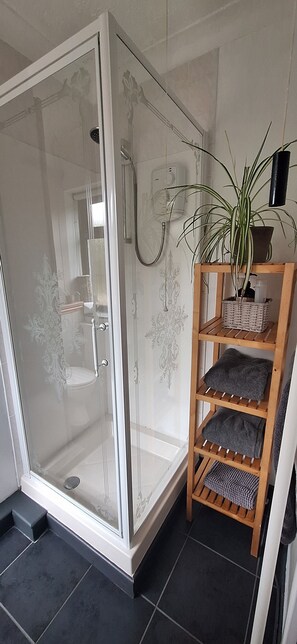 Shower, hair dryer, towels, soap - Cosy boutique style BnB suite with parking (Swansea)