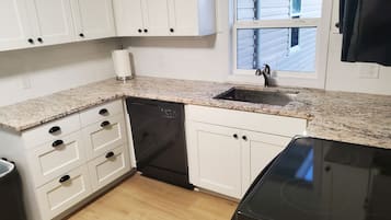 Microwave, oven, stovetop, dishwasher