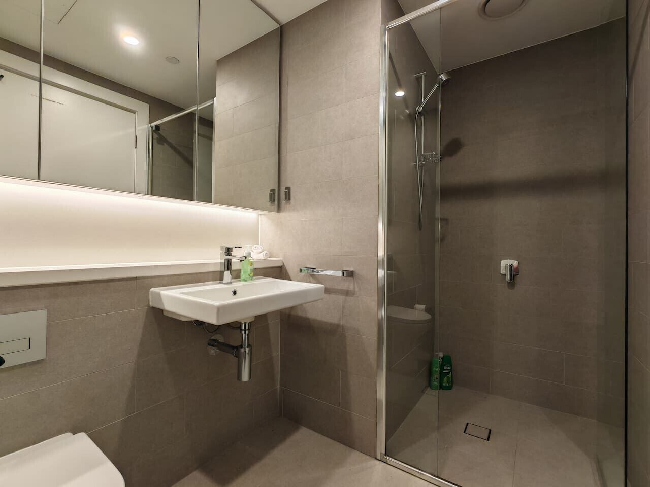 Hair dryer, towels