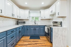 Microwave, oven, stovetop, paper towels