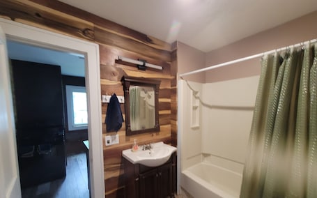 Hair dryer, towels, soap, toilet paper. 1-bed on 1 acre complete remodel. Cabin like interior...unique. Sleeps 2.