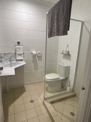 Shower, free toiletries, towels, soap - Spanish Lace Motor Inn (Rosslea)