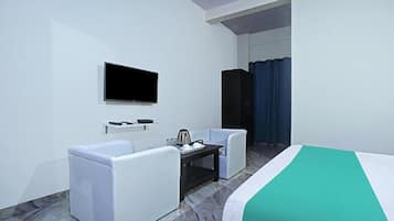 Lakens van Egyptisch katoen, luxe beddengoed, een kluis op de kamer