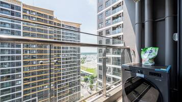 Luxury Apartment, Pool View | Balcony view