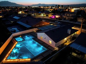 Outdoor pool, a heated pool