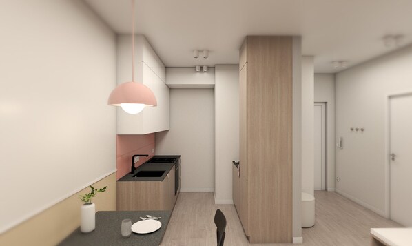 Apartment, 1 Bedroom, Balcony | Living area