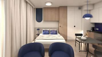 Desk, laptop workspace, iron/ironing board, free WiFi