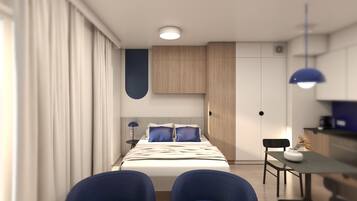 Estudio, balcón | Escritorio y espacio para trabajar con laptop