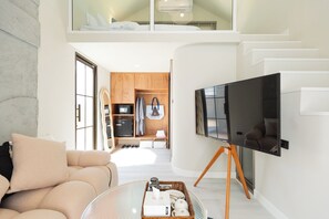 Deluxe-villa - 1 soveværelse - bakkeudsigt | Opholdsområde