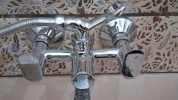 Shower, towels, soap