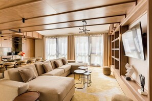 Apartment, City View | Living area