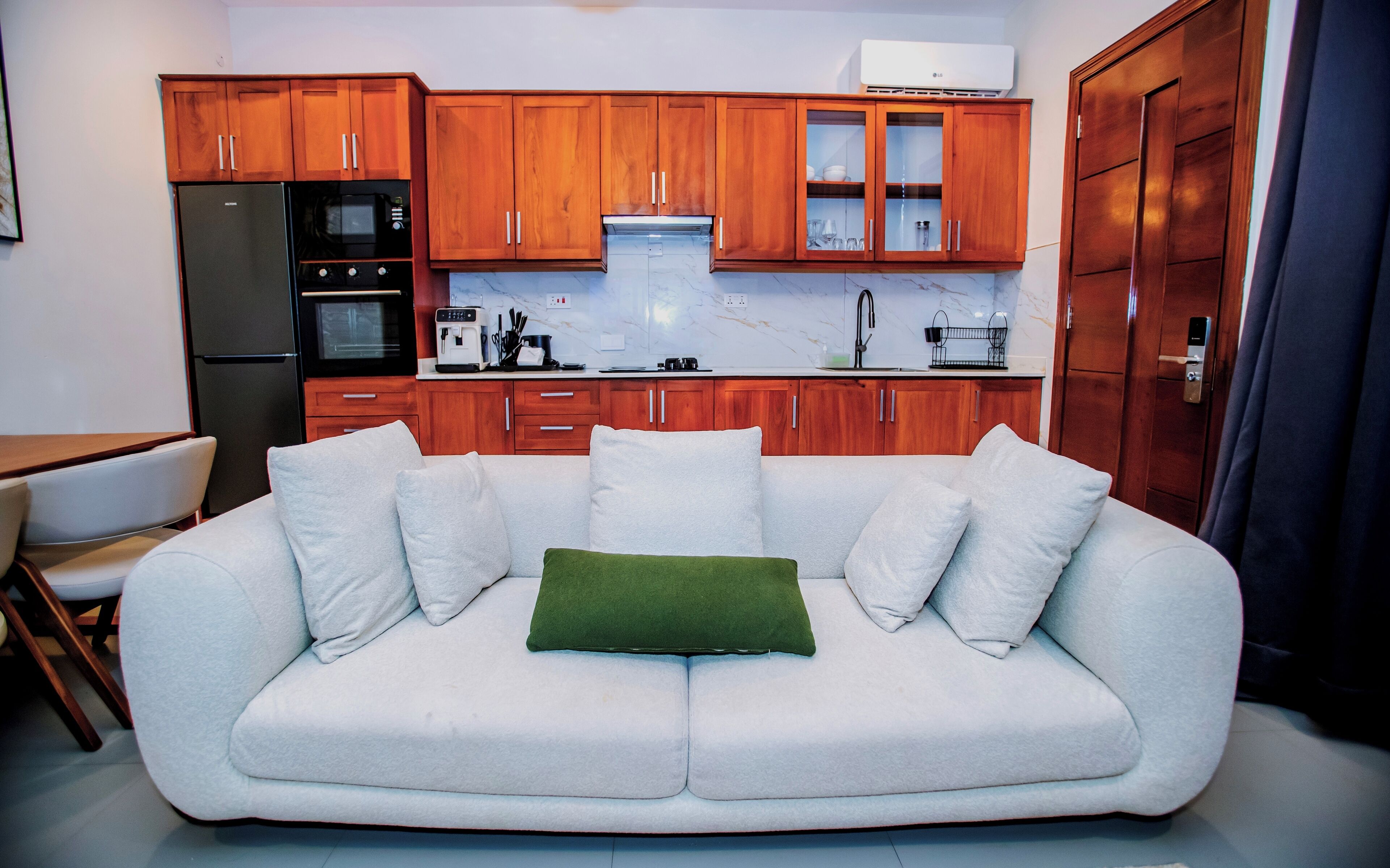 Premium Double Room | Living area | 65-inch Smart TV with satellite channels