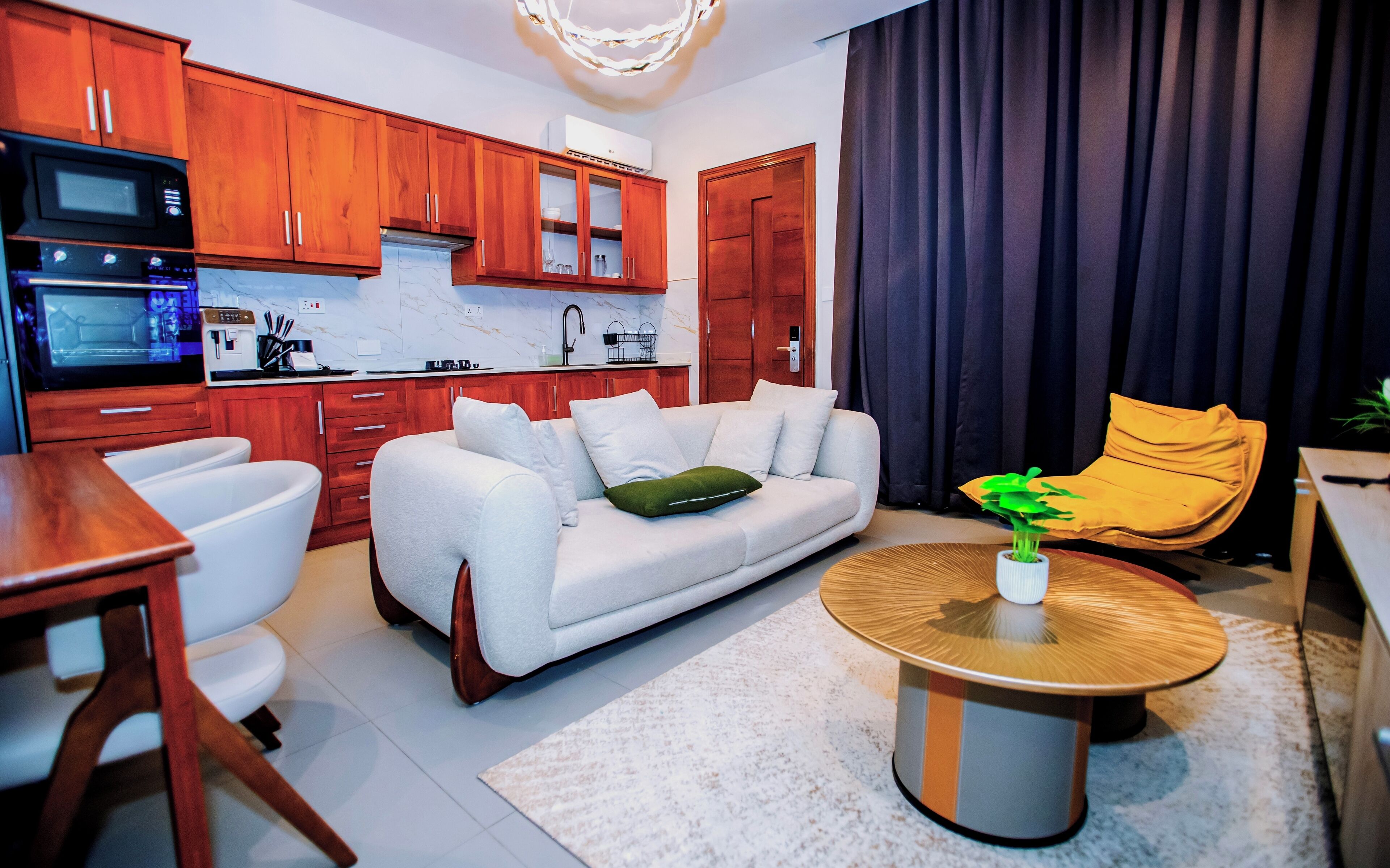 Premium Double Room | Living area | 65-inch Smart TV with satellite channels