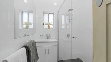 Hair dryer, soap, toilet paper