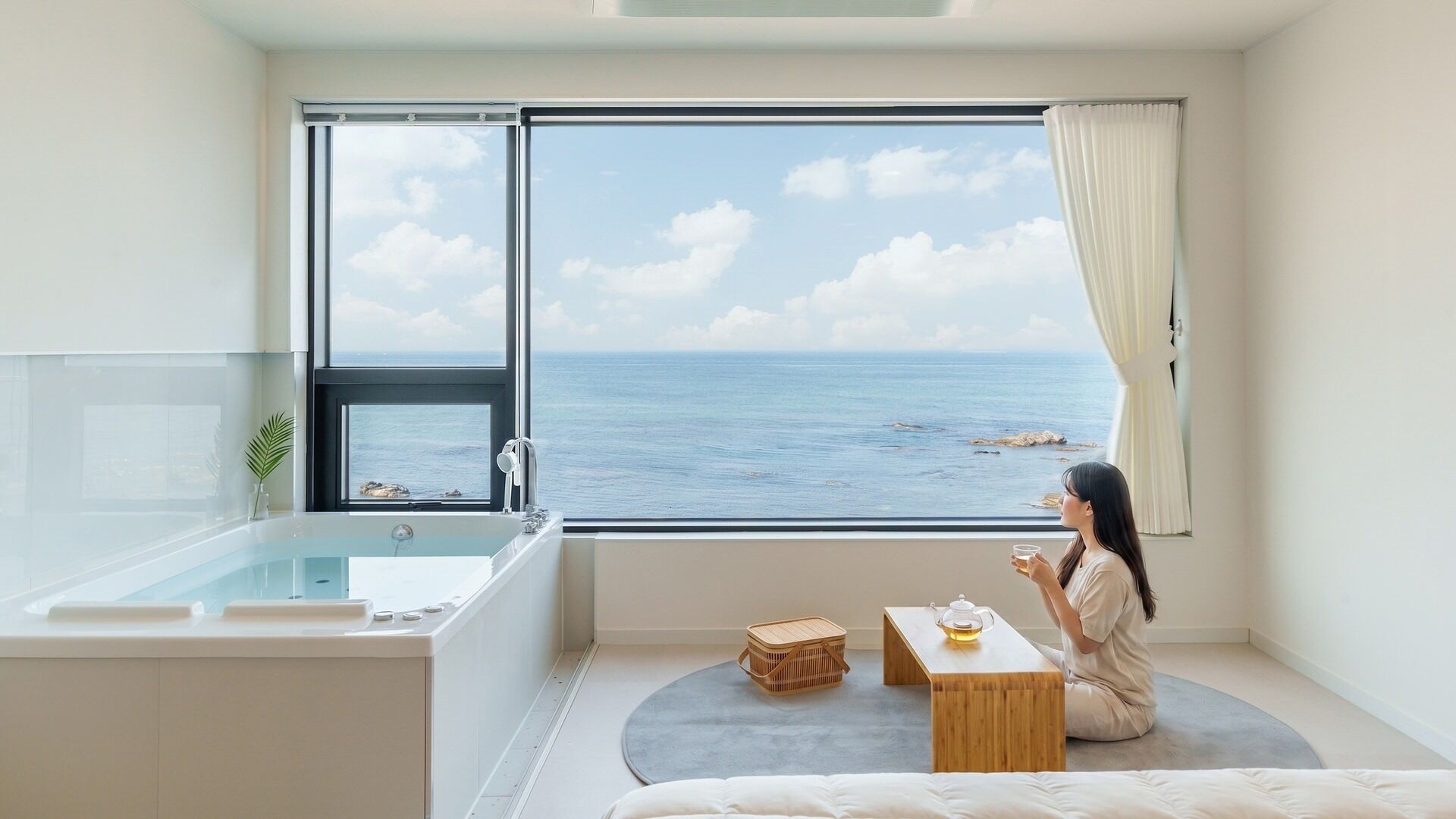 Basic Room, 1 Bedroom (Room 201 (Full Ocean View / Spa)) | 1 bedroom, free WiFi