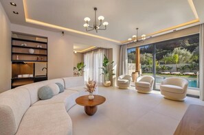 Living area - Vadis Luxury Villa Rhodes (Koskinou)