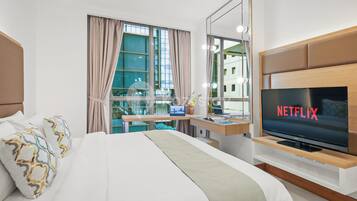 Apartment, 2 Bedrooms, City View | Iron/ironing board, free WiFi