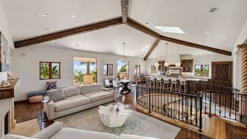 Smart TV, fireplace, video games, books