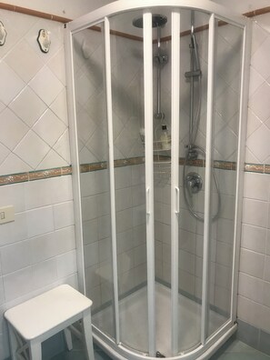 Regadera, secadora de cabello, bidet, toallas 