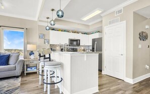 Condo, Multiple Beds, Balcony, Ocean View (Sapphire Shores) | Living area