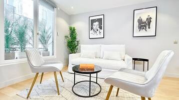 Superior Apartment | Living area | 80-cm Smart TV with digital channels