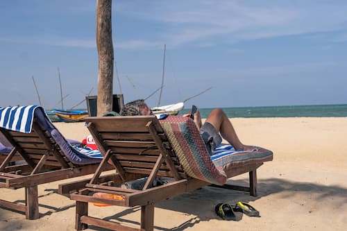 Beach nearby, white sand