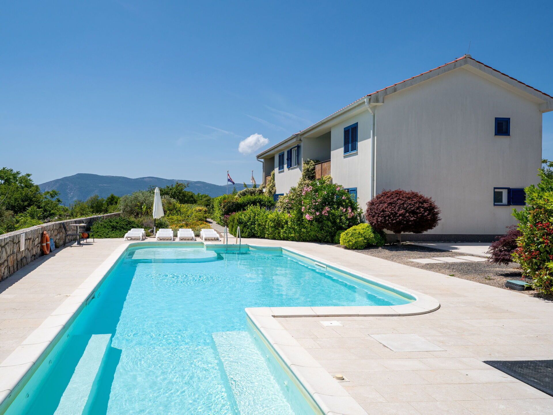 Blue, Swimming Pool, Composite Material, Resort, Shade, Eco Hotel, Landscaping, Water Feature, Villa, Flagstone