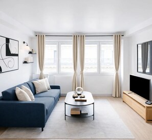 公寓, 庭園景 | 客廳 | 80 厘米智能電視連數碼電視頻道