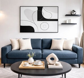 Apartment, Courtyard View | Living area | 80-cm Smart TV with digital channels - 1549 Anjou (Paris)