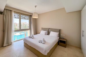 Stellar 1BDR @ Mangroovy | Free Pool & Beach Access (M1-6A-22) | 17 bedrooms, laptop workspace, iron/ironing board, bed sheets - Xuru Stays I Exotic 1bdr w/ Outdoor Terrace Pool & Beach Access (El Gouna)