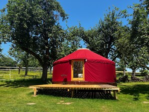 Property grounds - Cozy 28 m² yurt with stargazing view, barbecue area, and separate bathroom (Wald)
