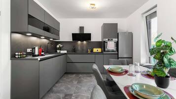 Kühlschrank, Ofen, Herdplatte, Geschirrspüler