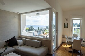 Smart TV, chimenea, libros y videoteca 