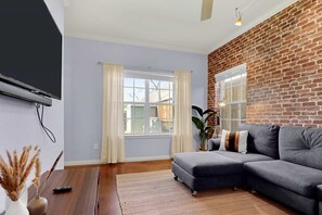 House, Multiple Beds, Patio (Lakeside Playground) | Living area | 42-inch flat-screen TV with digital channels