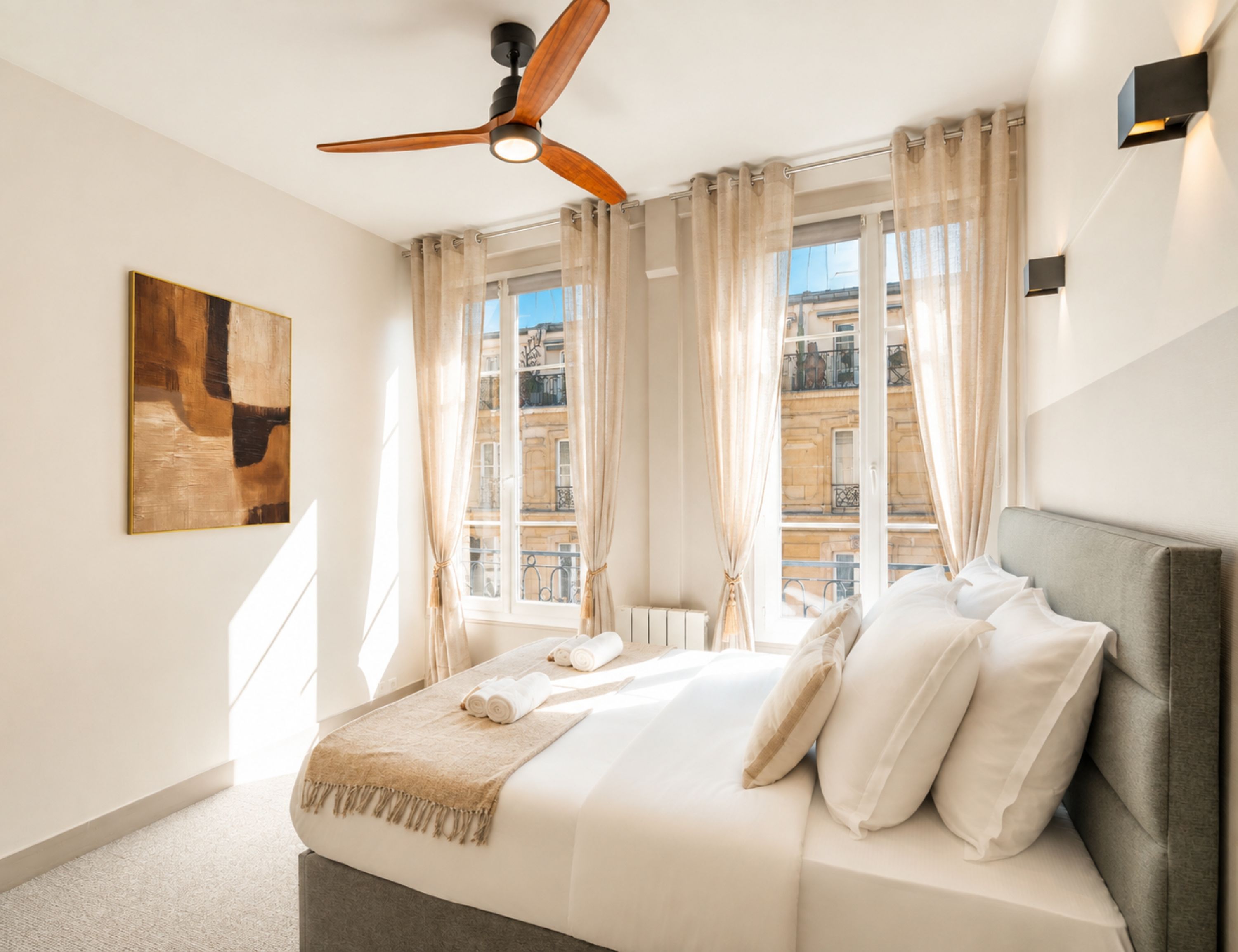 Apartamento superior, vista para o pátio