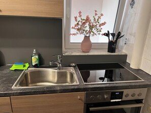 Fridge, oven, stovetop, dishwasher