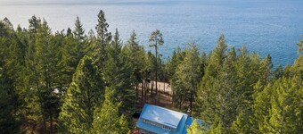6-bed, 5-bath cabin with majestic view of Flathead Lake with AC - sleeps 20