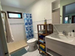 Hiustenkuivaaja, pyyhkeet, saippua, vessapaperi