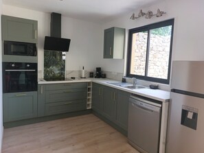 Microwave, oven, stovetop, dishwasher