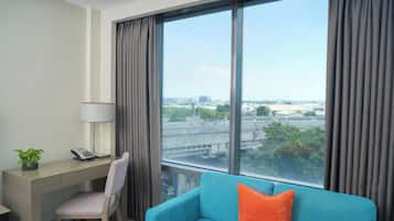 Queen Beds Infront of NAIA T3, Manila Airport, Pasay City | In-room safe, desk, laptop workspace, blackout drapes