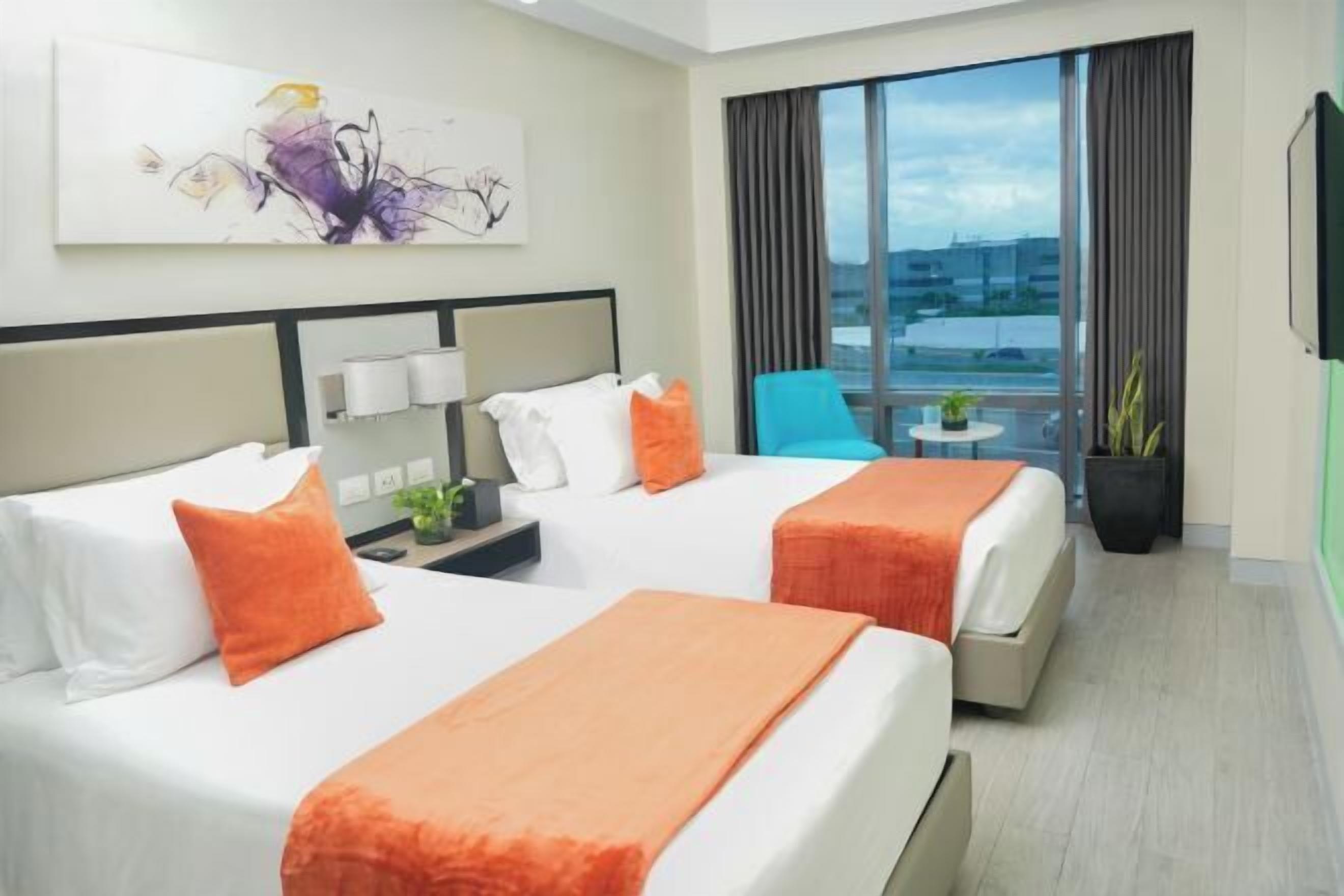 In-room safe, desk, laptop workspace, blackout curtains